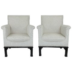 Pair of Swedish 1930s Lounge Chairs Attributed to Otto Schulz for Boet