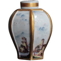 Antique Tea Canister in Porcelain of Meissen, circa 1730-1735