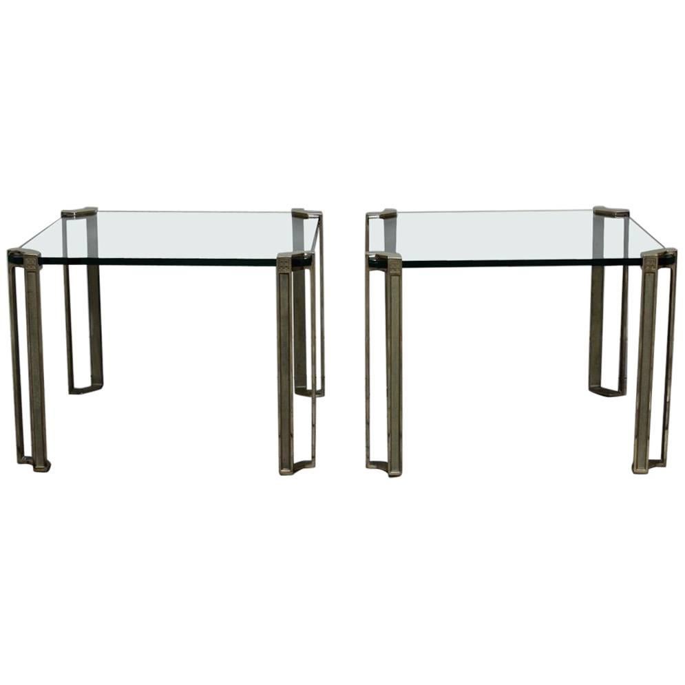 Pair of 1970s Occasional or Sofa Tables by Peter Ghyczy For Sale