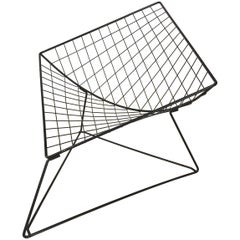 Vintage Oti Wire Mesh Lounge Chair, Design Jørgen Gammelgaard, 1986