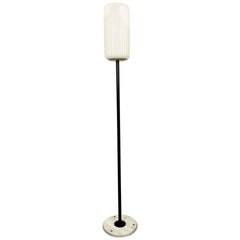 1950 Arredoluce Floor Lamp with Opaline Glass and Marble Base