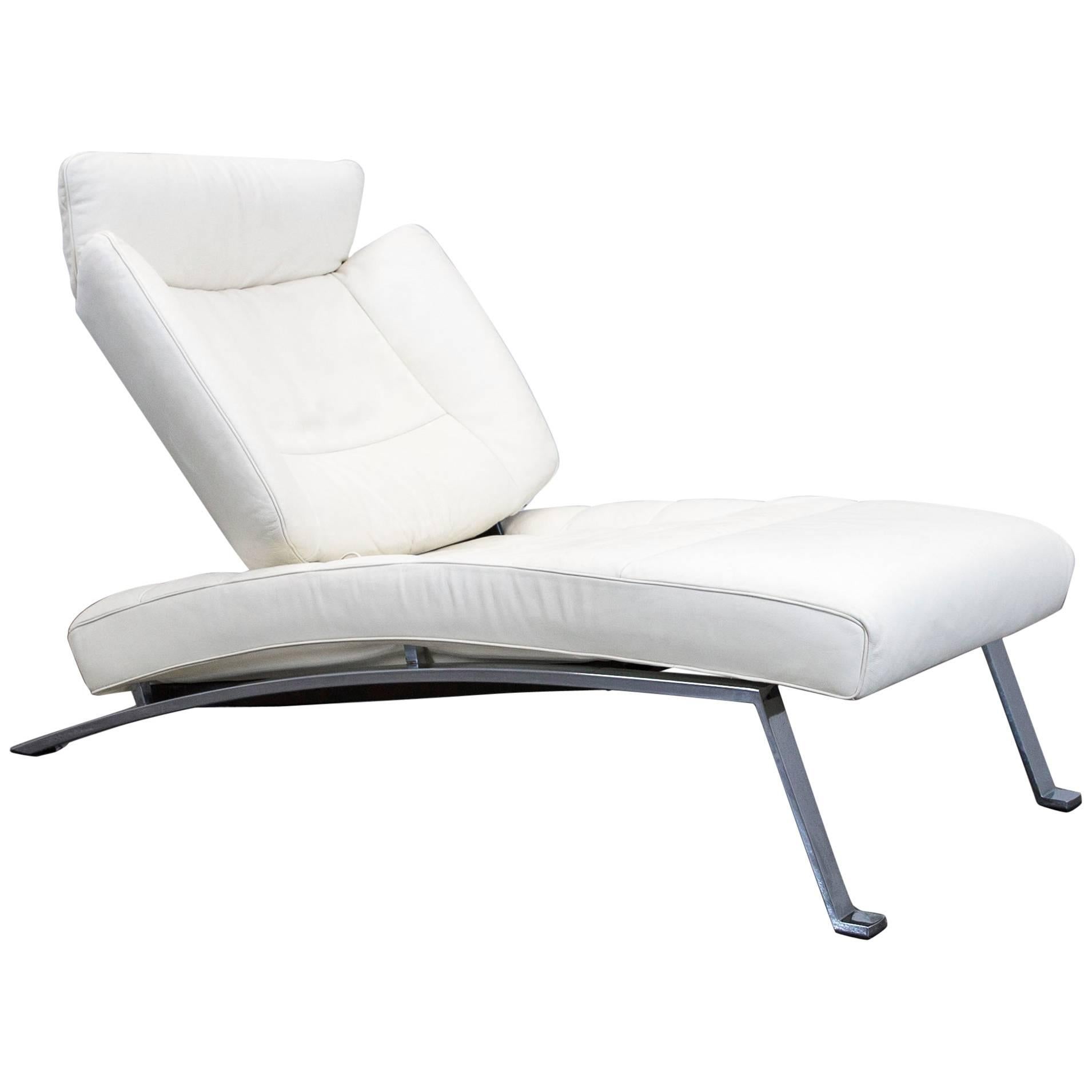 De Sede DS 158 Design Leather Couch Recliner Chair Crème