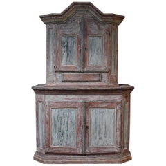 18th Century Swedish Painted Cupboard with Original Paint