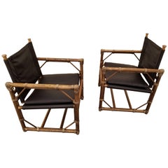 Eleanor Forbes Leather Lounge Chairs