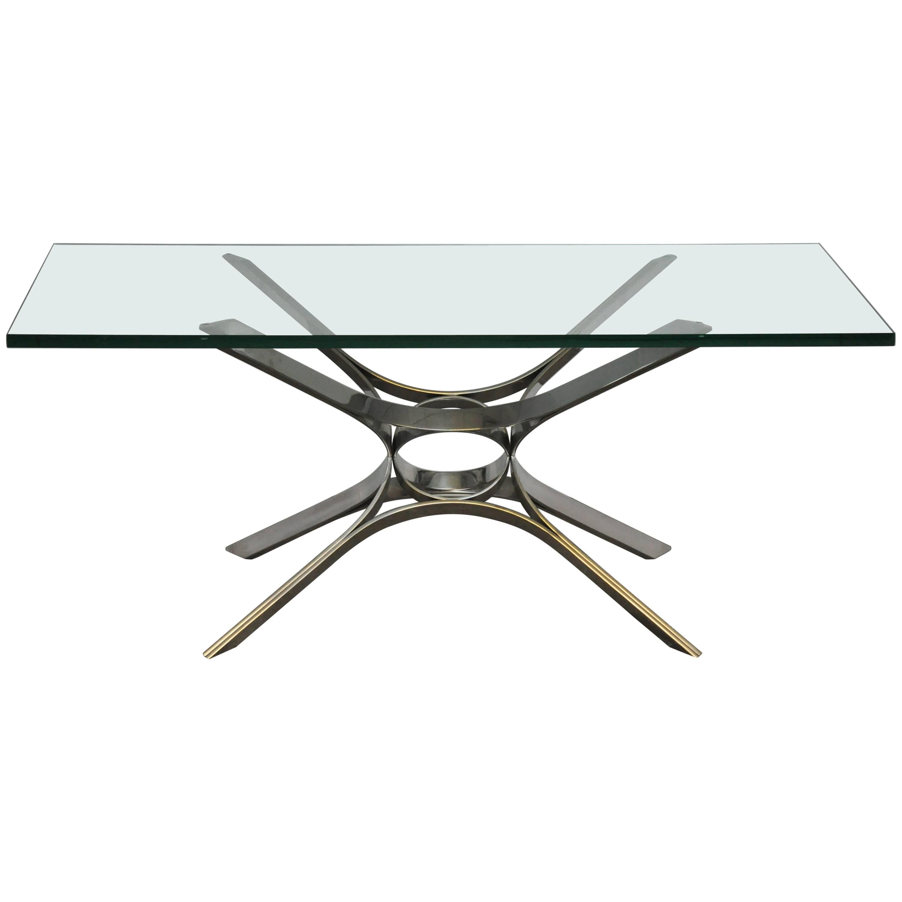 Sculptural Chrome Coffee Table by Roger Sprunger for Dunbar