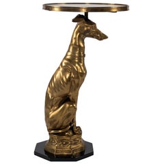 Brass and Onyx Whippet Table