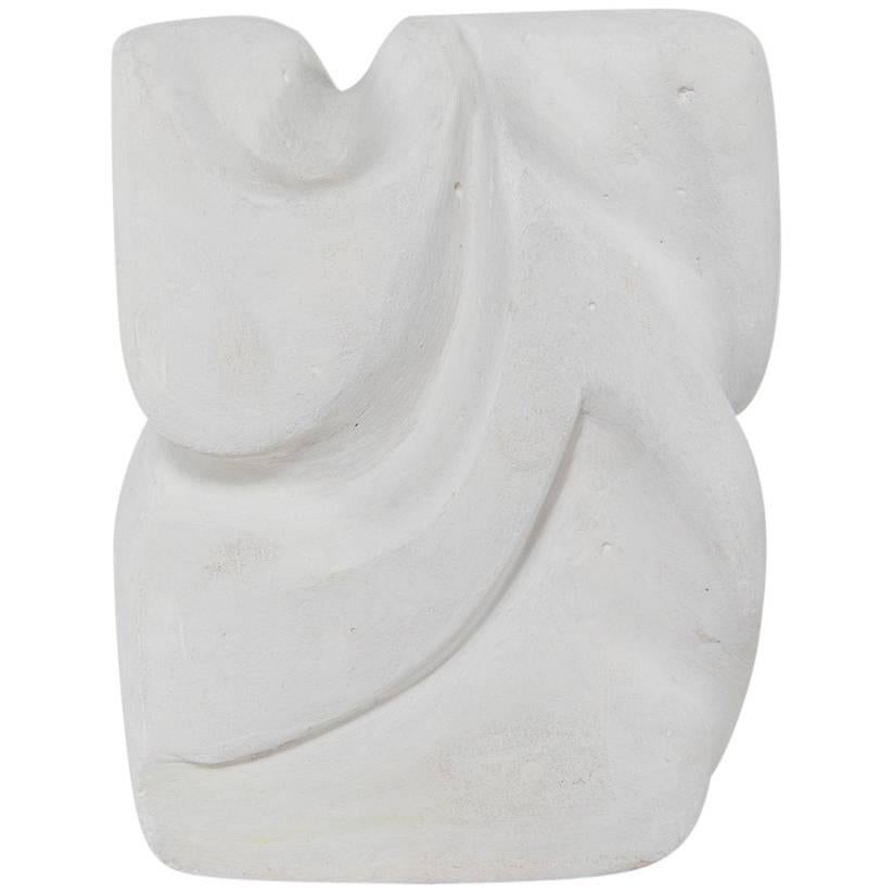 White Plaster Contemporary Sculpture