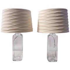 Pair of Table Lamps Attributed to Holmegaard, Denmark, 1970s