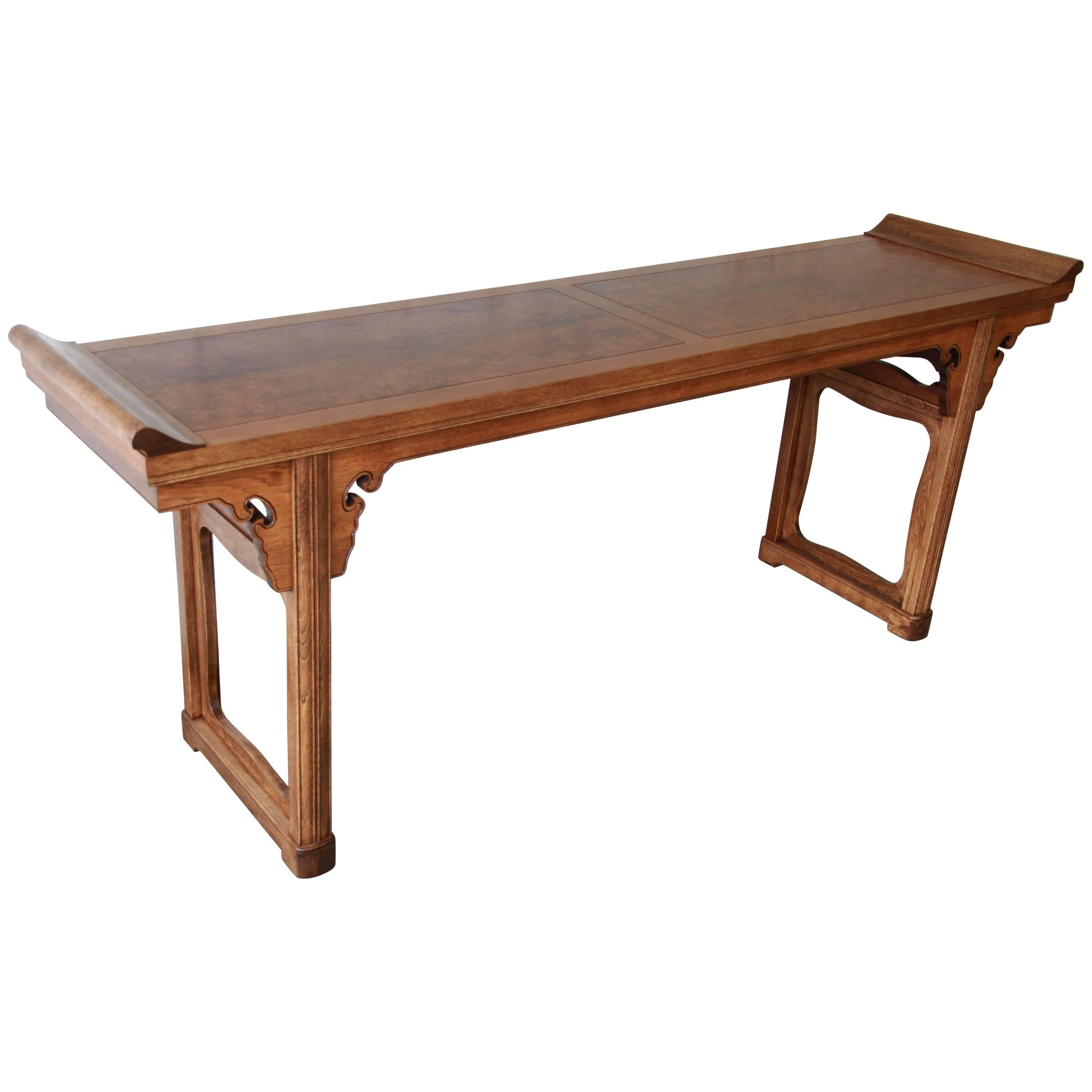 Beautiful Burled Altar Table by Baker