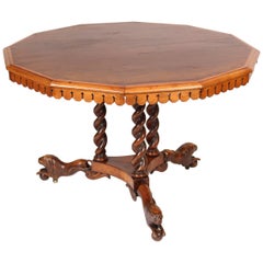 19th Century Center Table with Lion Form Feet