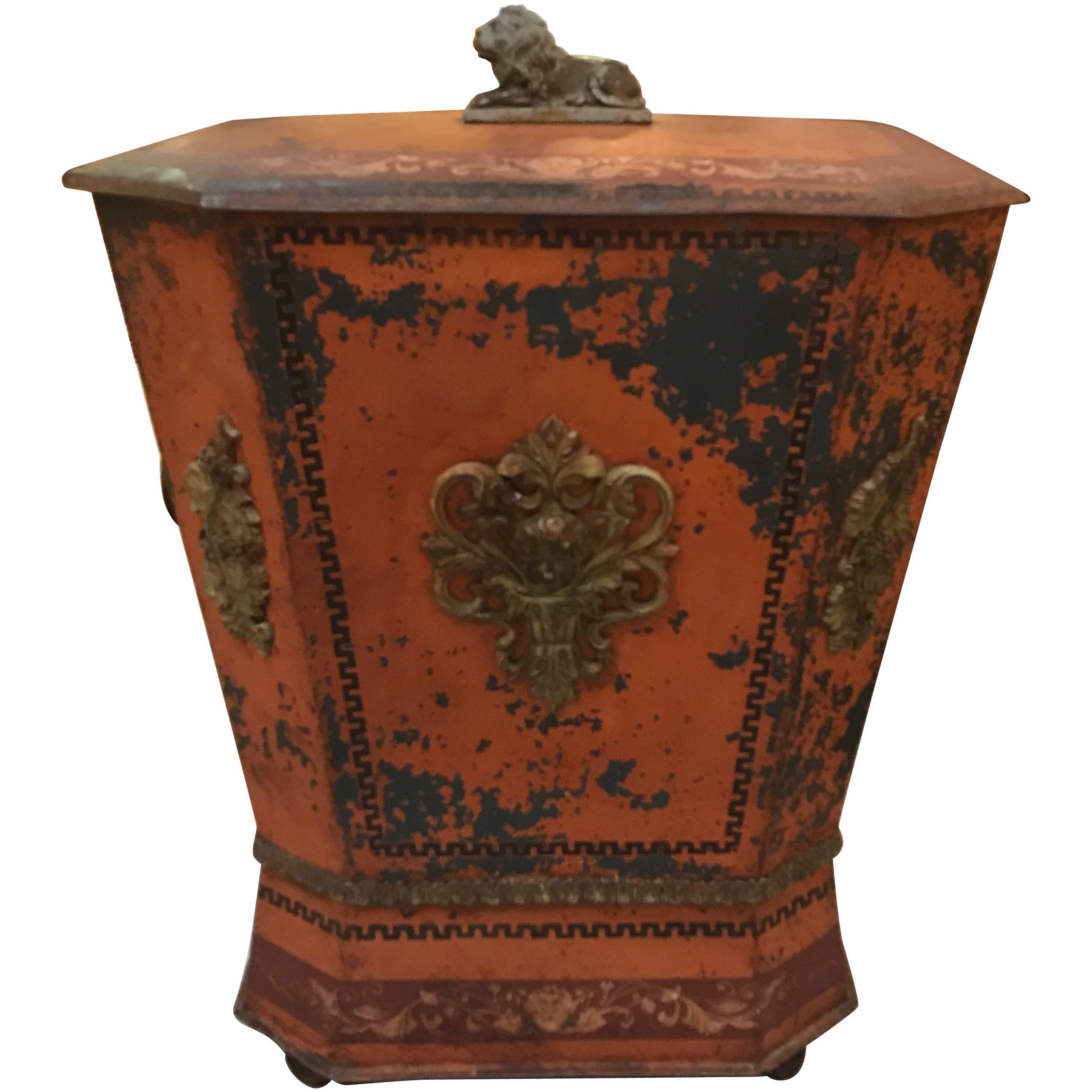 19th Century English Coal Scuttle Tinder Box