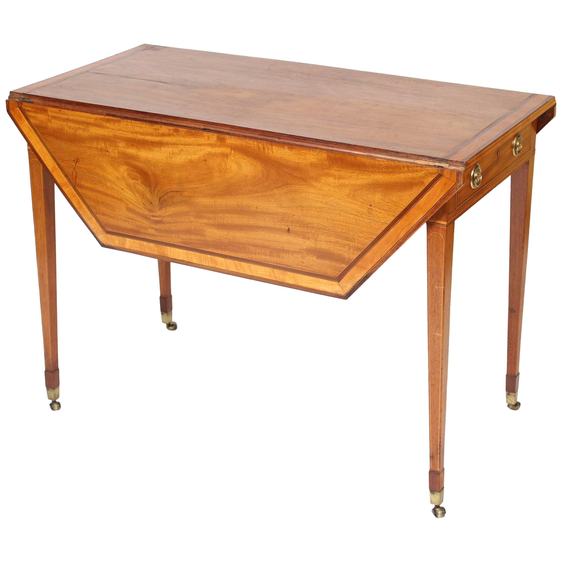 George III Style Satinwood Pembroke Table