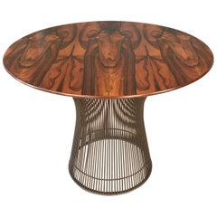 Vintage Warren Platner for Knoll Rosewood and Bronze Side Table