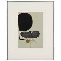 Victor Pasmore Sérigraphie abstraite Points de contact #22 Signé Angleterre:: 1970