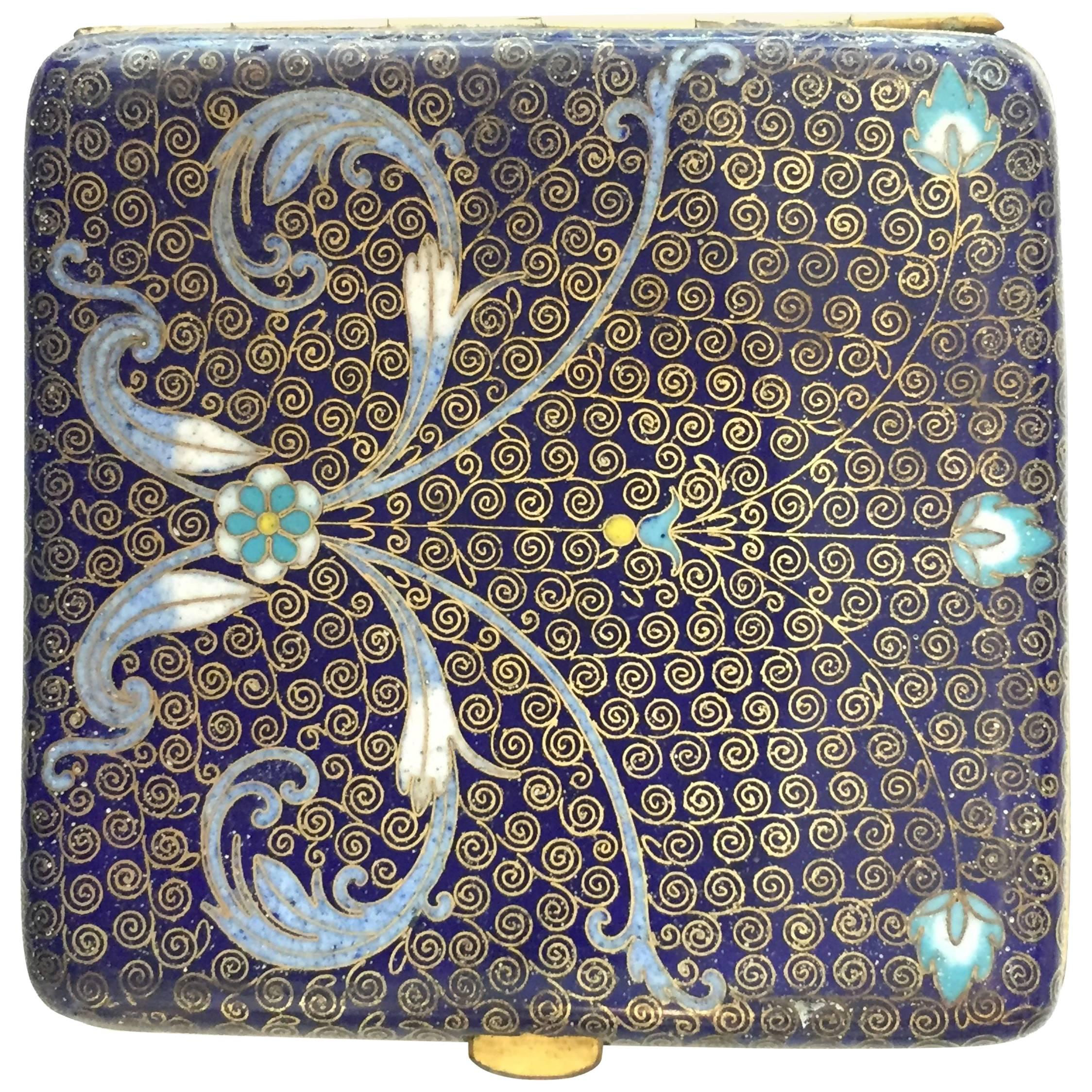 Russian Enamel Ware Cloisonne Cigarette Case, circa 1920