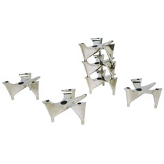 Set of Six Vogelflug Candlesticks by Hammonia Motard, Germany, 1970s
