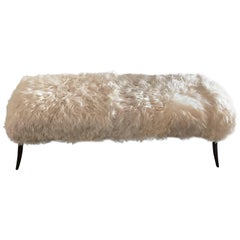 Shearling Covered Bench