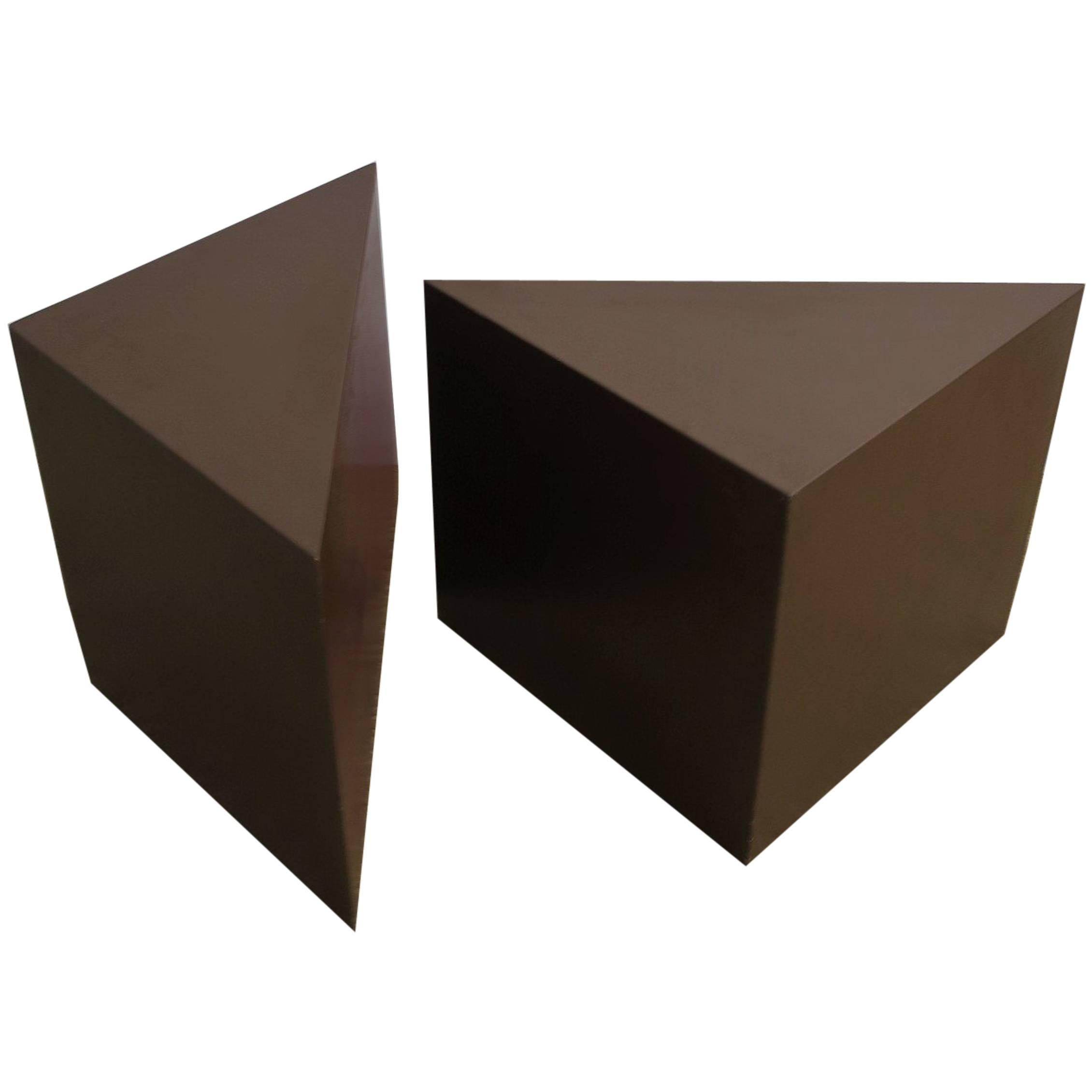 Modern Geometric Square Side Table or Two-Part Drinks Table 13