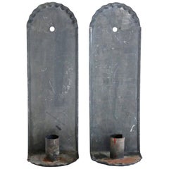 Pair of 19th Century Tin Candle Sconces