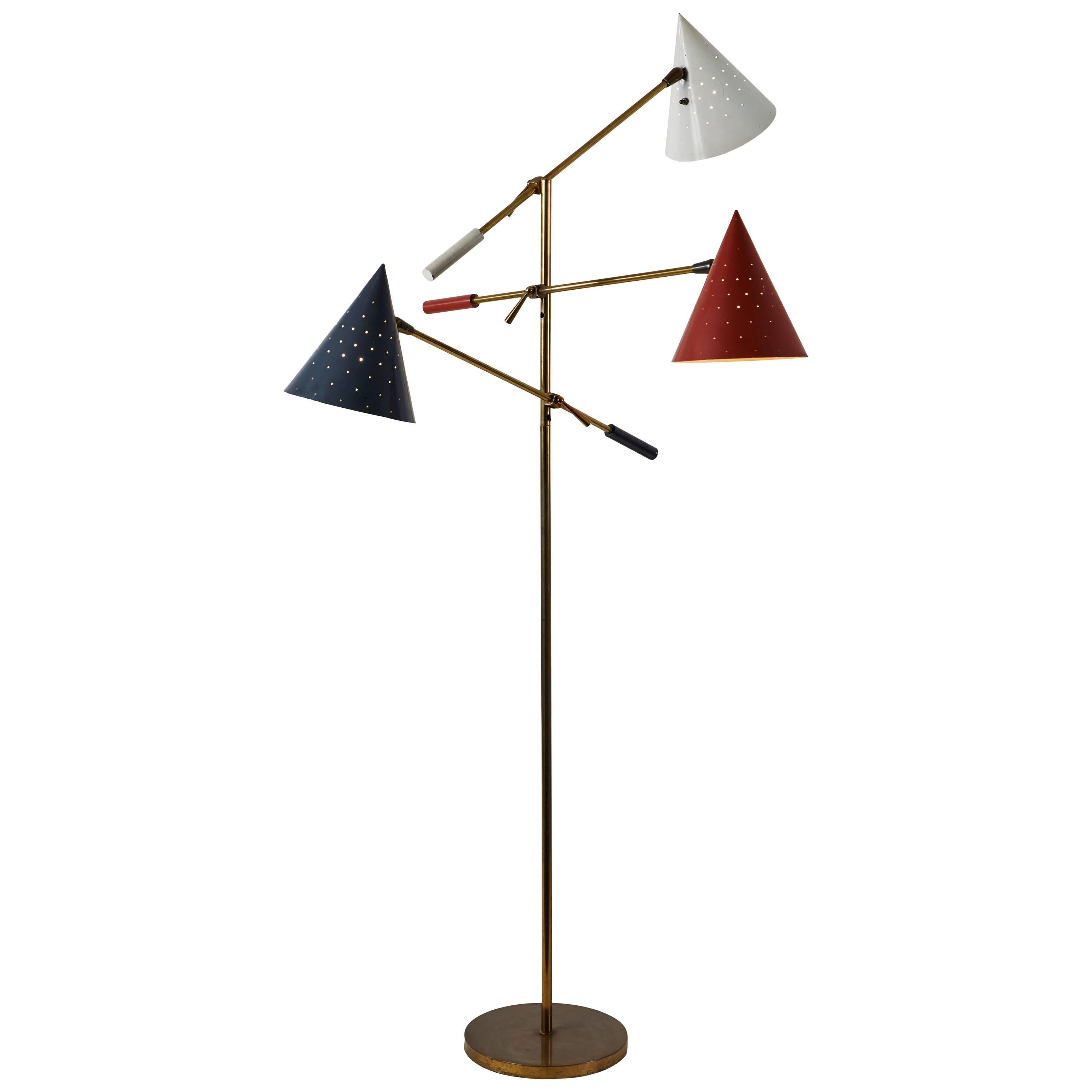 Rare Triennale Floor Lamp by Lightolier