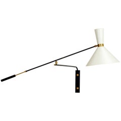 French Counter Balance and Swing Arm Wall Lamp, 1950