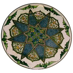 Royal Doulton, an Art Deco Plate with Yellow Star Decoration, circa 1920s-1930s