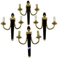 Set of Four Neoclassical Sconces by Maison Bagues