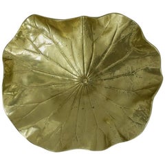 Vintage Gold Brass Art Nouveau Bowl