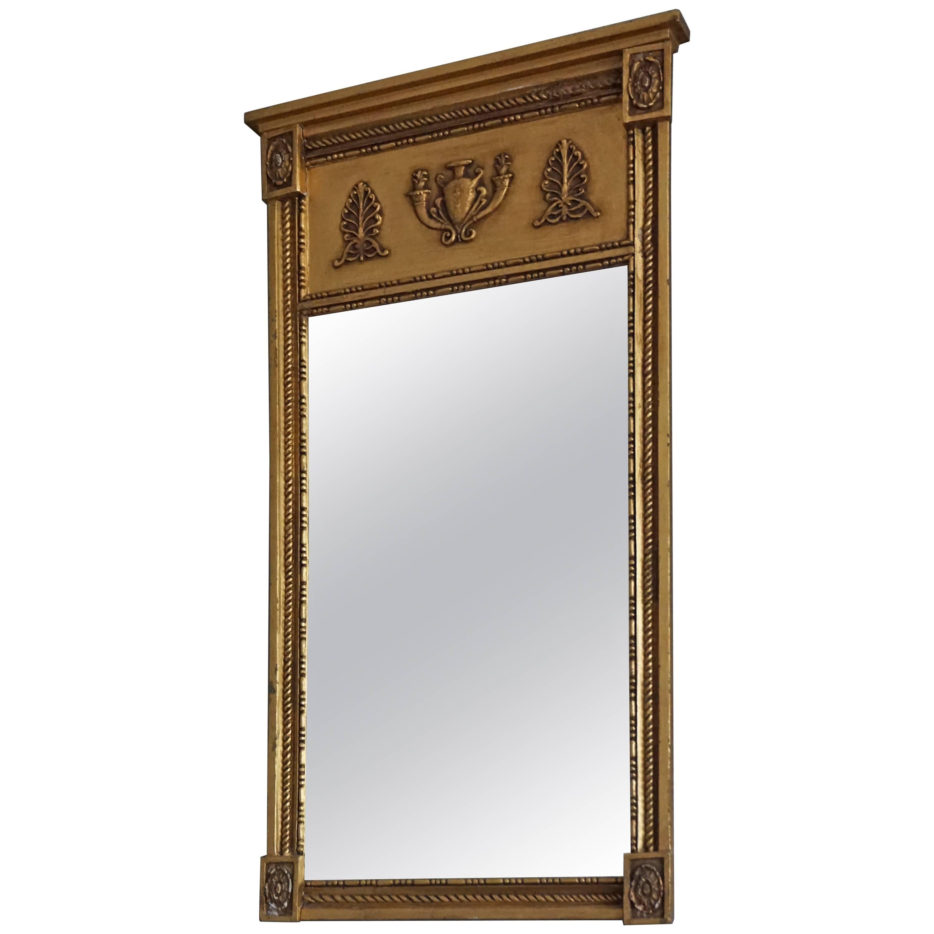 Mid-19th Century Antique and Gilt Empire/Napoleonic Style Mirror