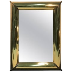 Mirror with Brass Trim and Bold Moldings in the Style of Mastercraft