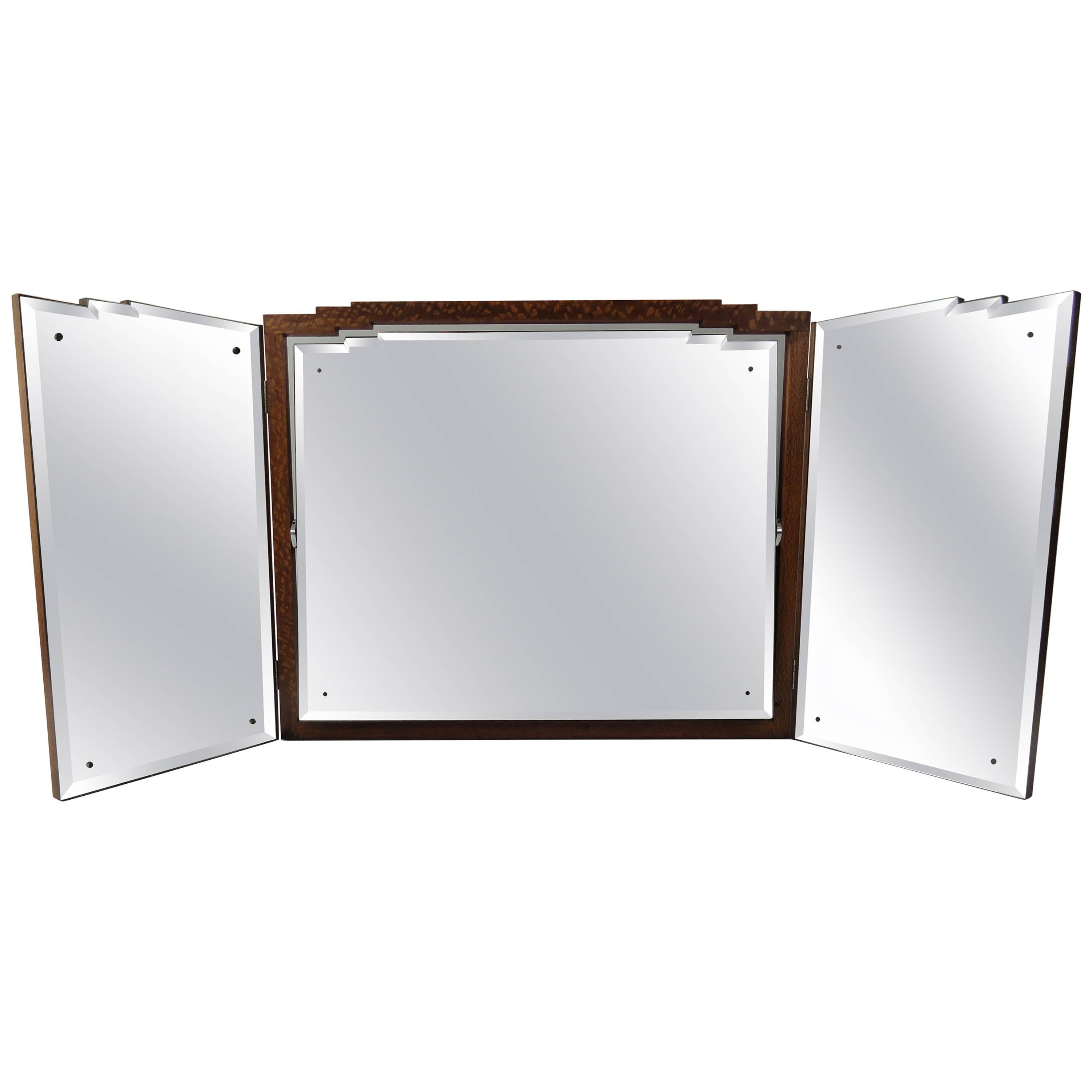 French Art Deco Period Tilting Dressing Mirror For Sale