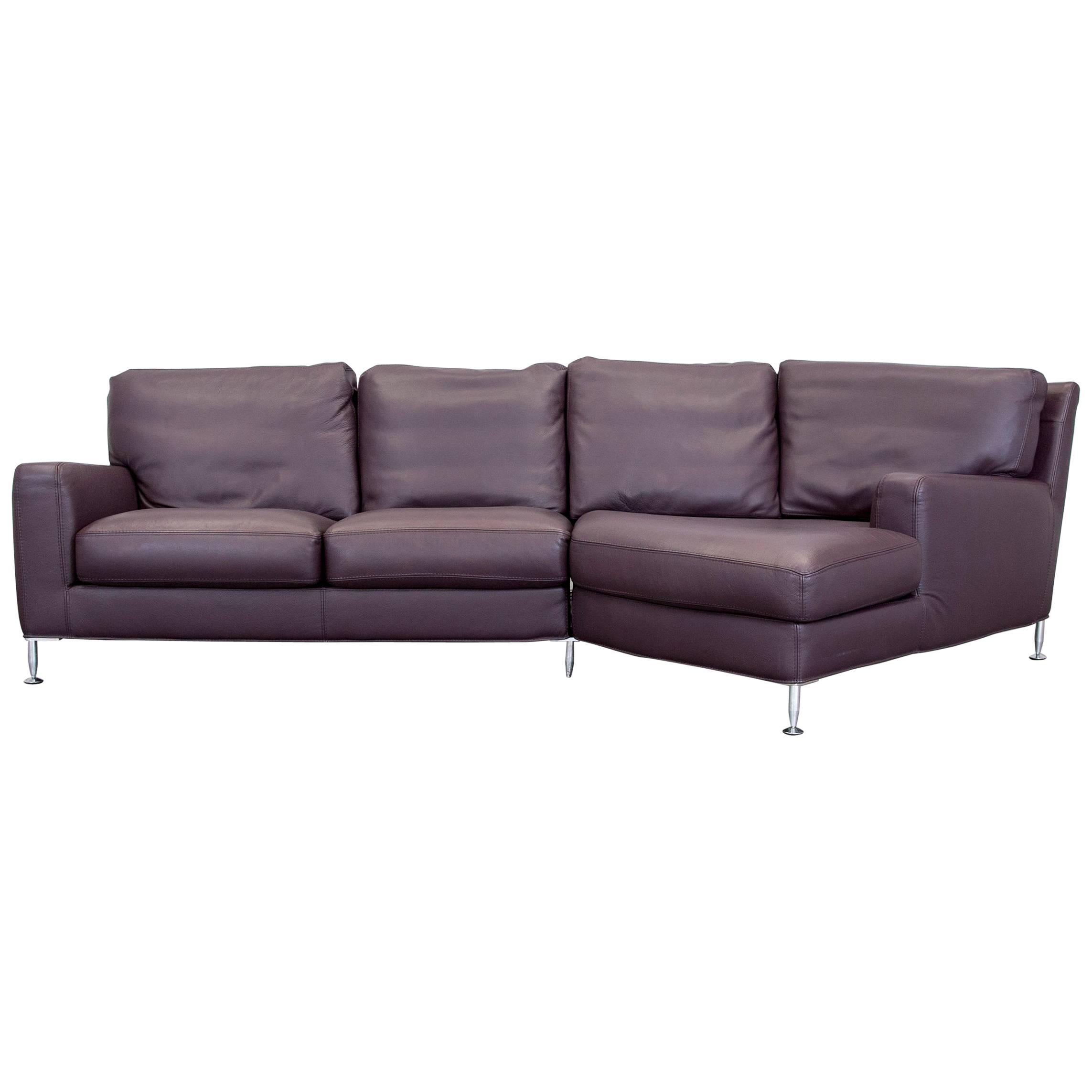 Aubergine Violet Corner Sofa Couch Modern Design