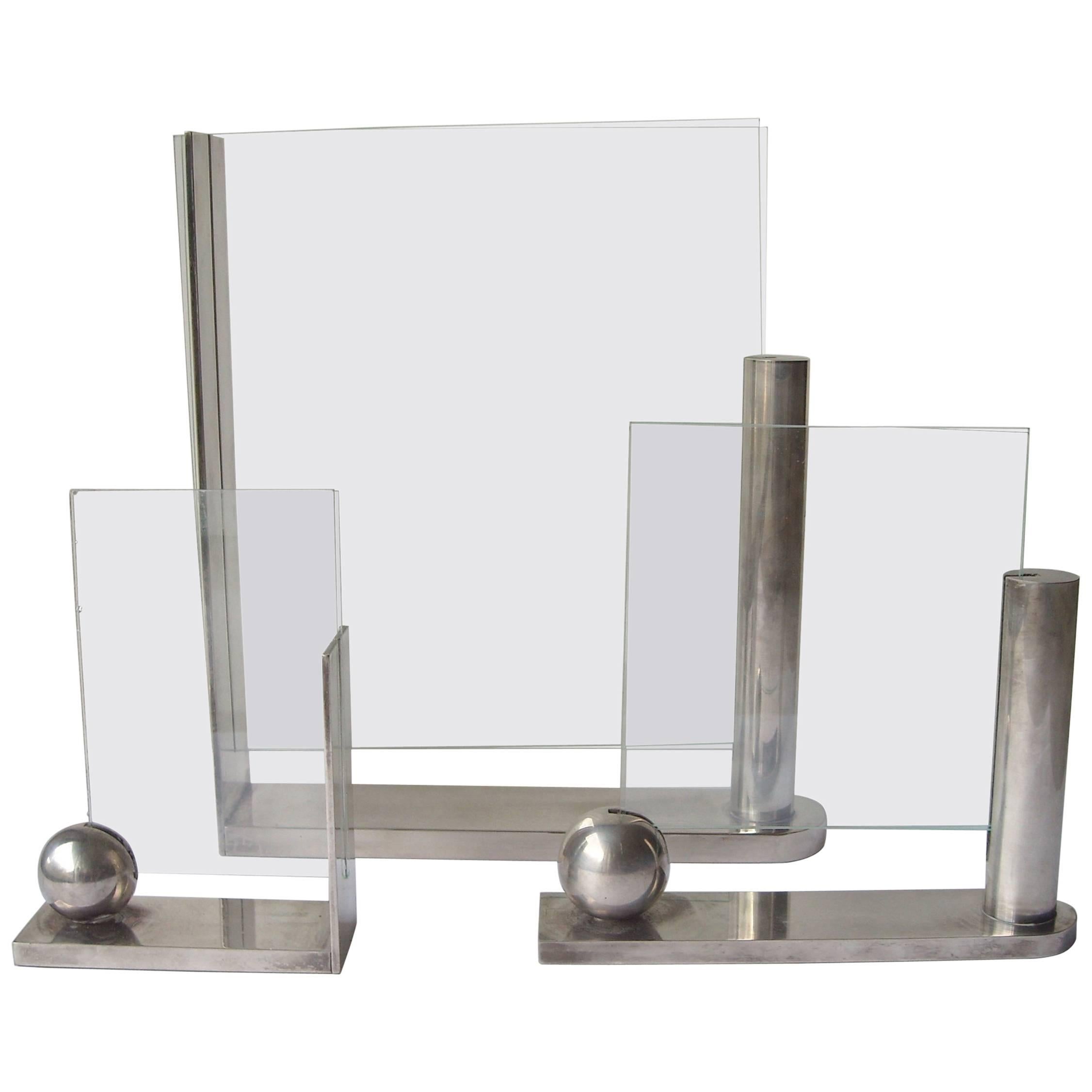 Richard Meier, Three Silver Plate Picture Frames for Swid Powell, Stamped