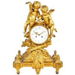 French 19th Century Gilded Mantel Clock