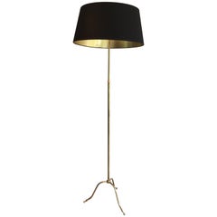 1940s Jansen Style Brass Floor Lamp