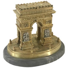 Grand Tour Ormolu and Silvered Bronze Model of the Arc De Triomphe