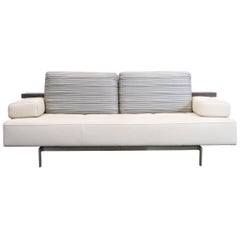 Rolf Benz Dono Designer Three-Seat Leather Sofa, Crème Beige