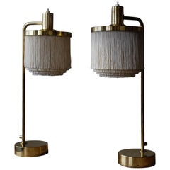 Hans-Agne Jakobsson Model B-140 Brass Table Lamps, 1960s