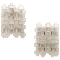 Pair of Orrefors Wall Lamps "Festival" by Gert Nyström, 1950s