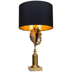 Table Lamp "Shell" by Maison Charles, France, circa 1970