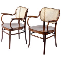 Two Thonet Bendwood Armchairs Mod. Nr. 283 F, Designed by Gustav Adolf Schneck 