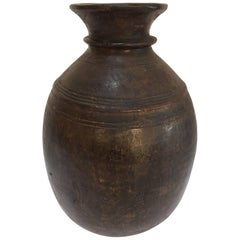 Hand-Carved African Tuareg Tribal Wooden Milk Jug