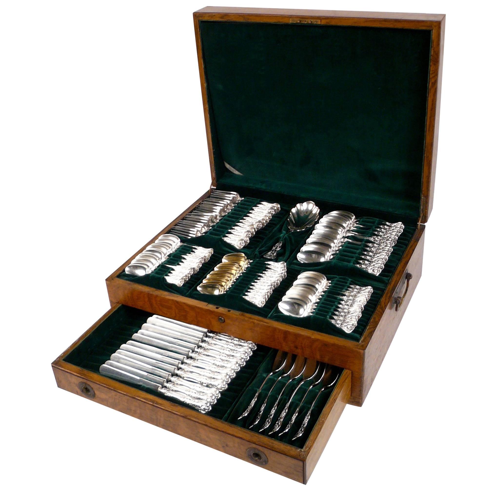 Kings Pattern Sterling Flatware by Wallace in Its Original Fitted Case