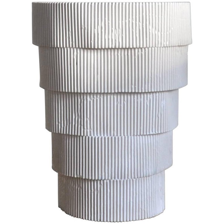 Elna Side Table Made from Cast Gypsum For Sale at 1stdibs