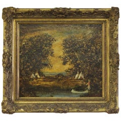 ‘Indian Encampment’ Attributed to Ralph A. Blakelock