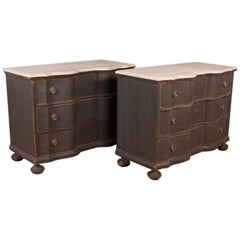 Pair of Continental Commodes / Bedside Chest