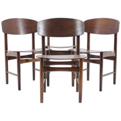 1950 Borge Mogensen Dining Chairs, Set of Four