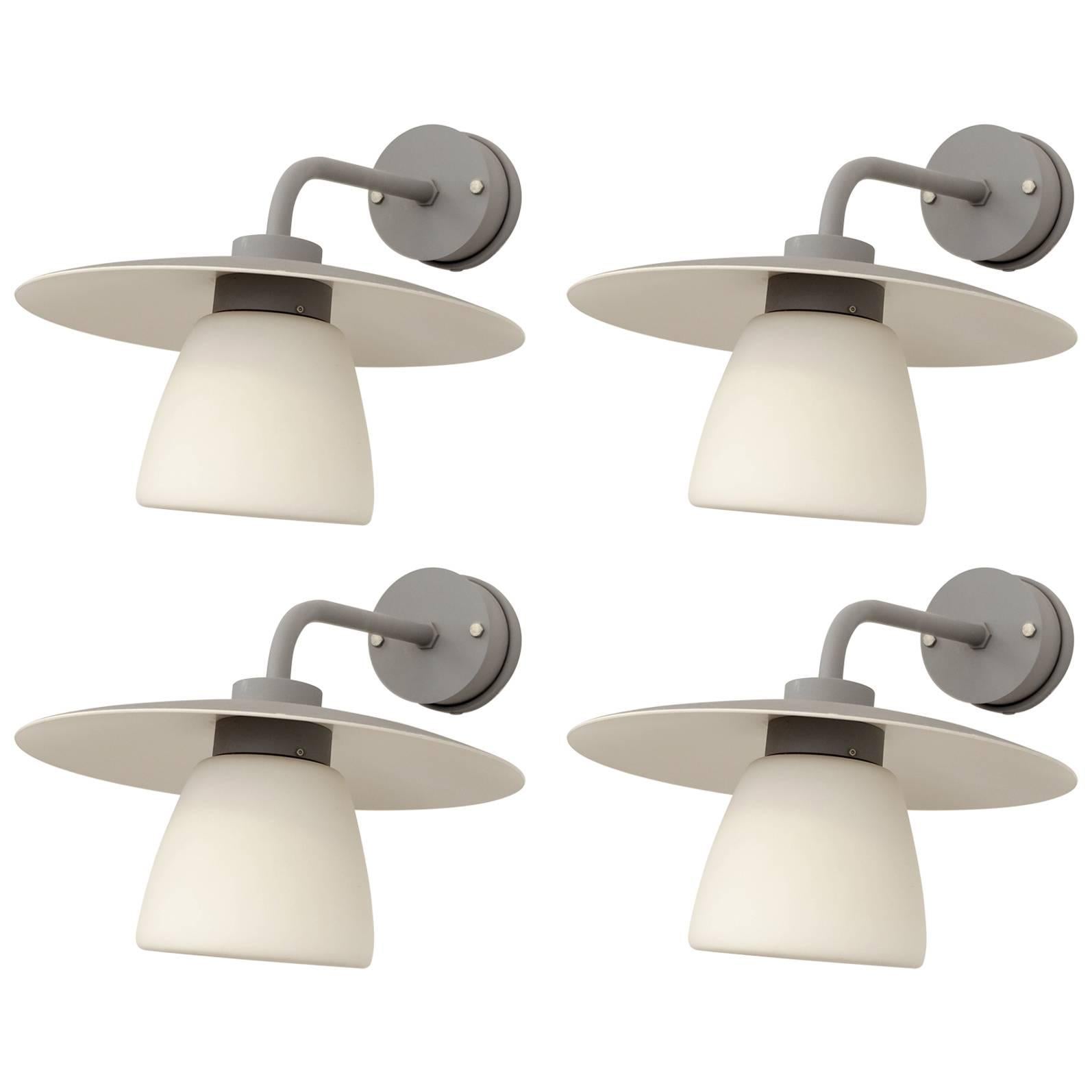 Set of Four Outdoor Wall Lamps by Boréns, Sweden, 1980s