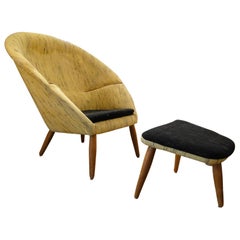 Nanna Ditzel "Oda" Lounge Chair and Ottoman "The Nursing Chair"