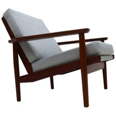 1960s Danish Vintage Armchair in Afromosia